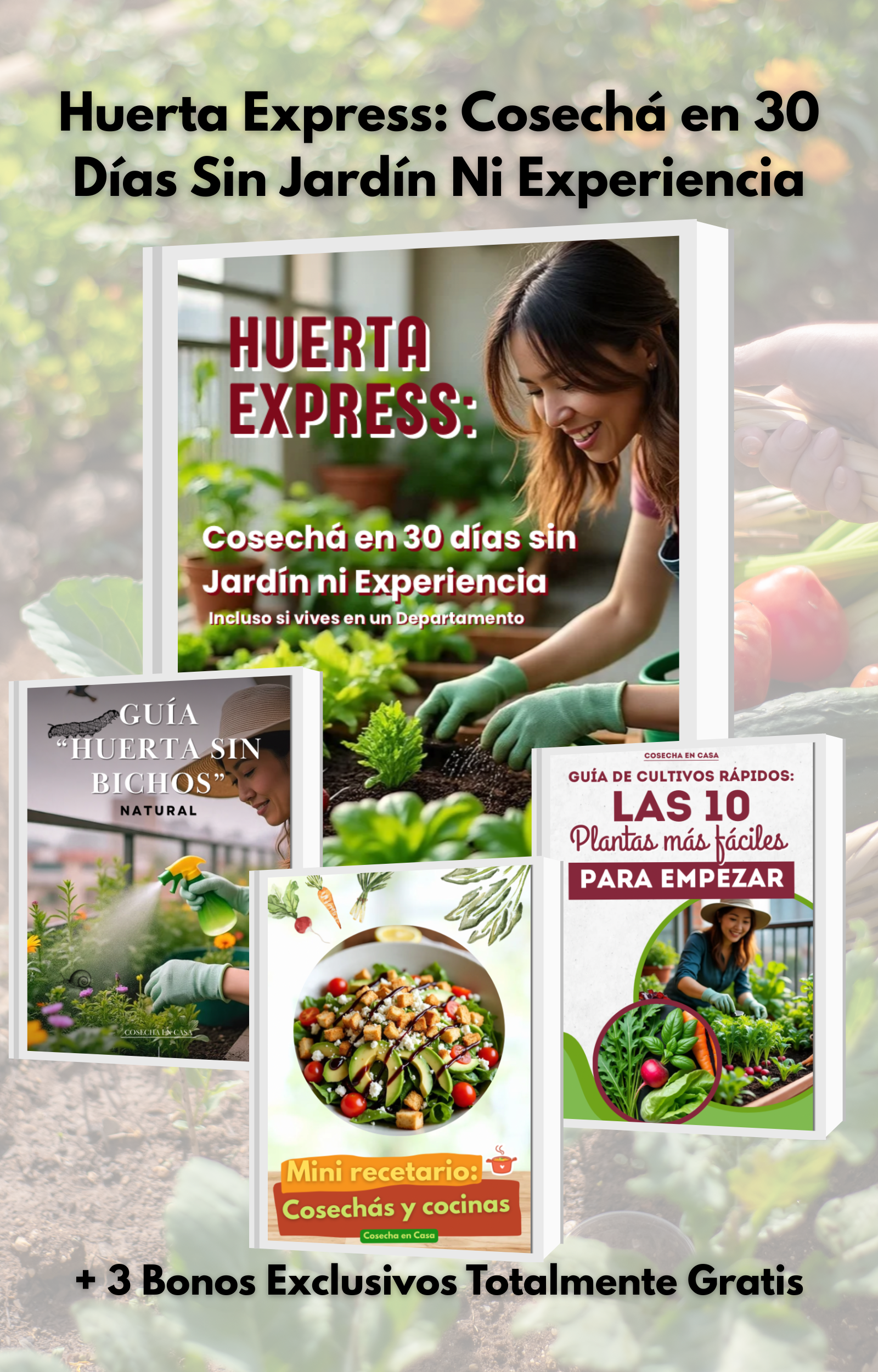 Huerta Express: Cosechá en 30 Días Sin Jardín Ni Experiencia